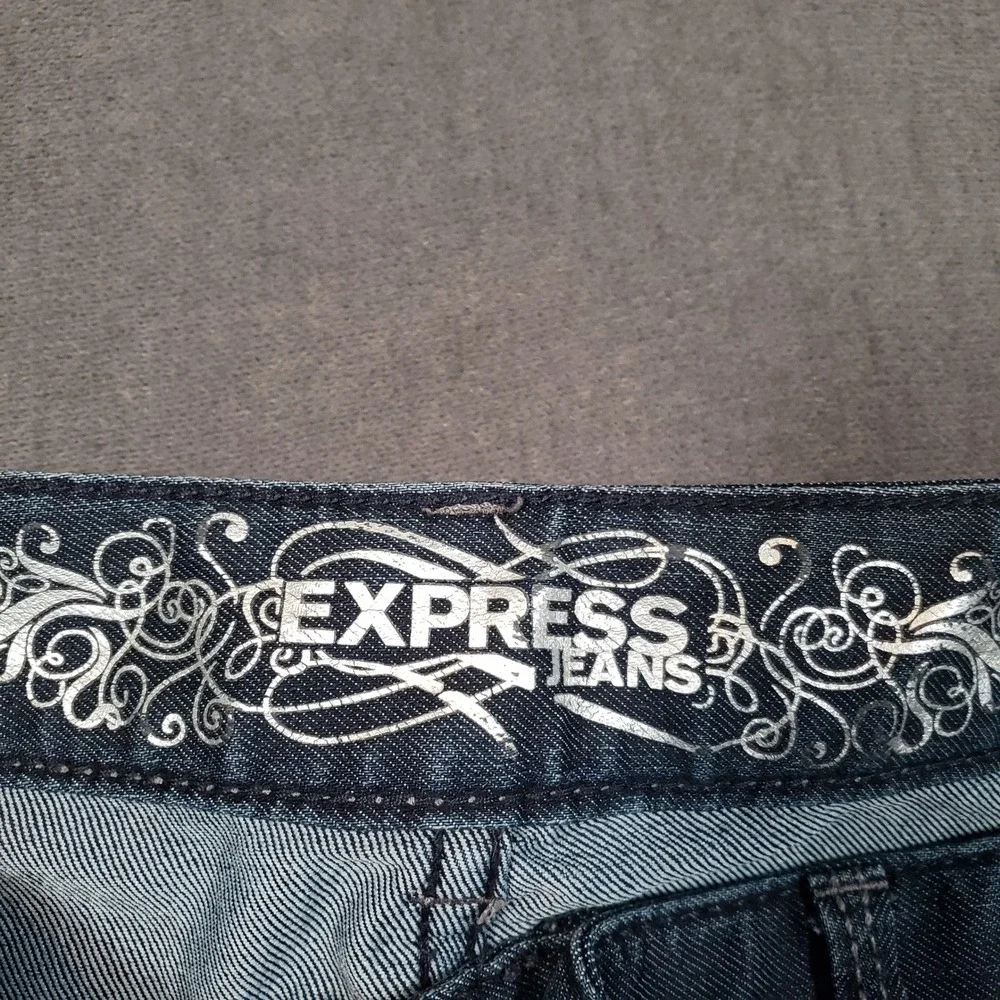 Express Jeans Women‎ 4r Dark Blue Stella Regular Skinny Low Rise Denim